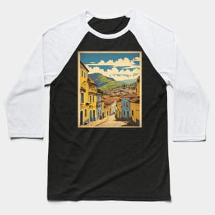 Ouro Preto Brazil Vintage Tourism Travel Poster Baseball T-Shirt